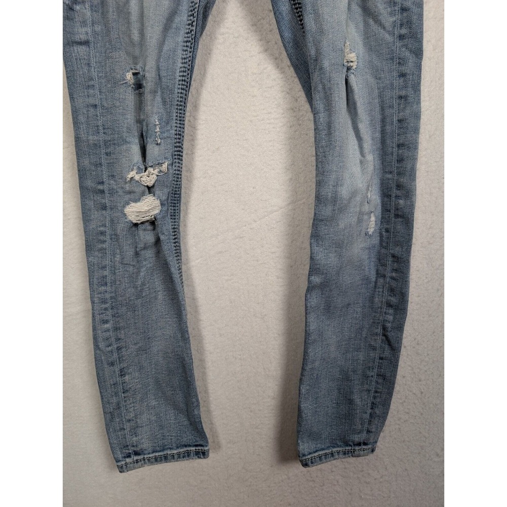 Bke Mens Jeans Size 28 x 30 Alec Skinny Distressed Cotton Blend Blue - Picture 3 of 16